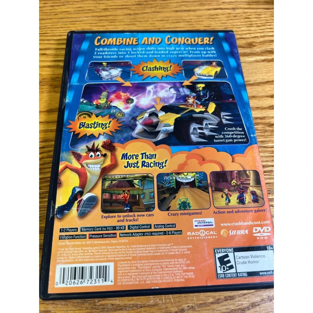 Crash Tag Team Racing Sony PlayStation 2 PS2 2005 CIB Complete With Manual